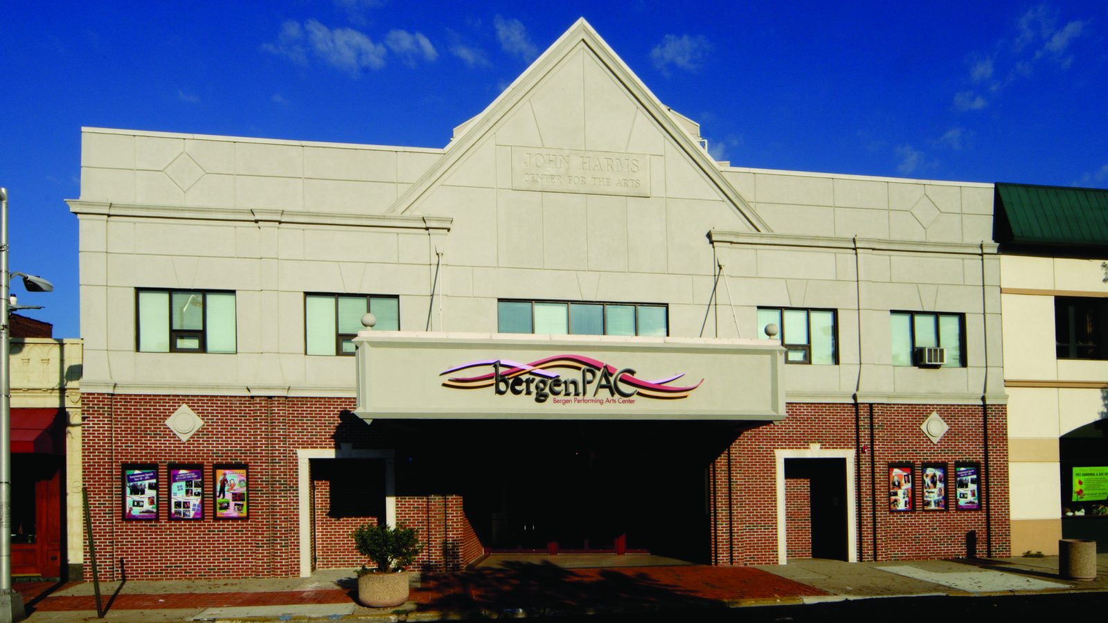 The Bergen Performing Arts Center marquee on North Van Brunt Street in Englewood, NJ