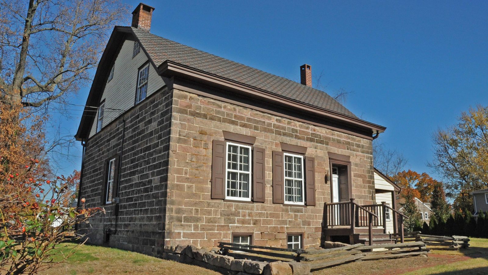 The Haring-Blauvelt House, a historic Dutch-colonial stone landmark in Northvale, NJ