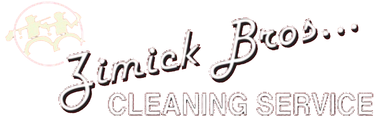 The original Zimick Bros. Cleaning Service script logo, family-owned in Englewood, NJ since 1979